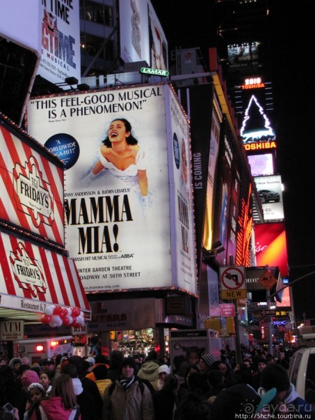 Бродвей, вечерняя прогулка 1 января. Увидеть за 2 часа