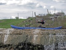 Водный поход по Южному Бугу, день 3. Порог " Мельница"