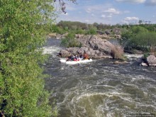 Водный поход по Южному Бугу, день 3. Порог " Мельница"