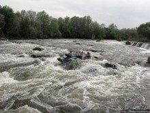 Водный поход по Южному Бугу, день 3. Порог " Мельница"