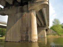 Южный Буг, водный поход, день 2. Дамба и мосты Первомайска.