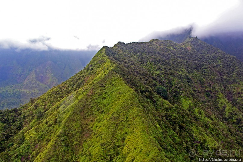 На вертолете над Кауаи. Кратер горы Ваиалеале (Wai’ale’ale)