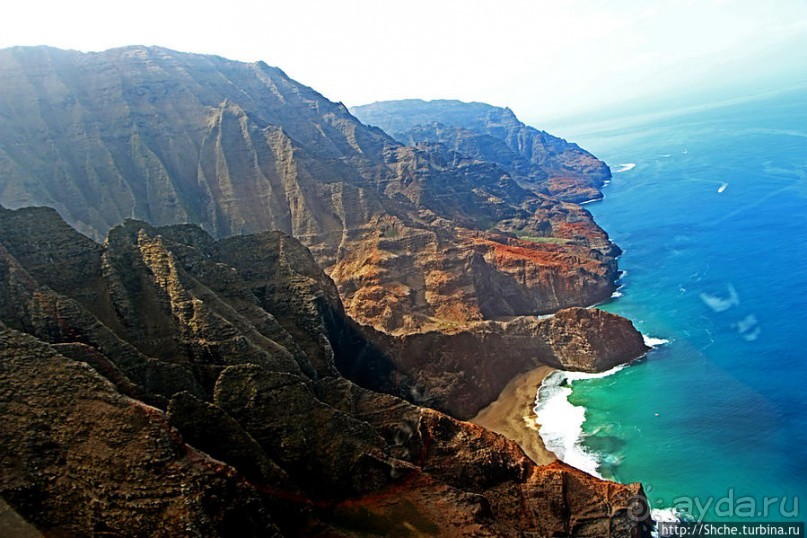 На вертолете над Кауаи. Этап 3. На Пали — берега крутых скал