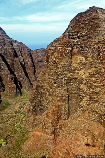 На вертолете над Кауаи. Этап 3. На Пали — берега крутых скал