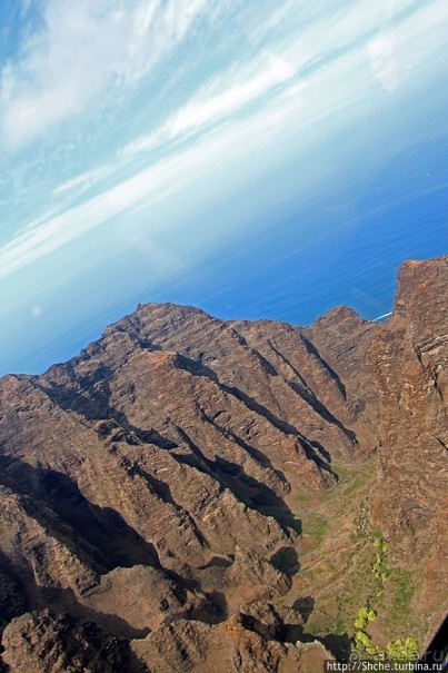 На вертолете над Кауаи. Этап 3. На Пали — берега крутых скал