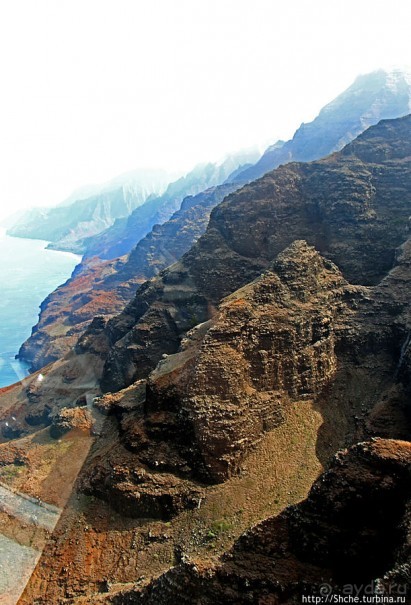 На вертолете над Кауаи. Этап 3. На Пали — берега крутых скал