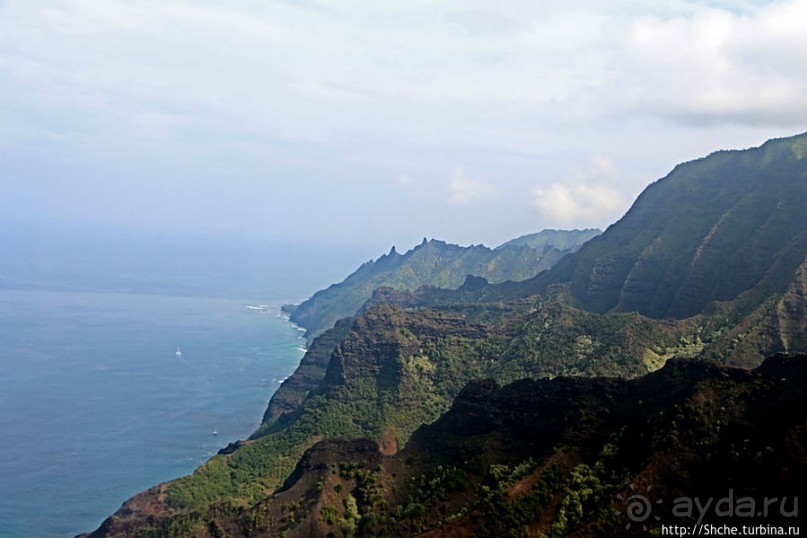 На вертолете над Кауаи. Этап 3. На Пали — берега крутых скал
