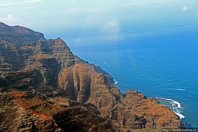 На вертолете над Кауаи. Этап 3. На Пали — берега крутых скал