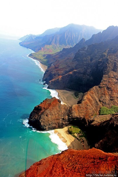 На вертолете над Кауаи. Этап 3. На Пали — берега крутых скал