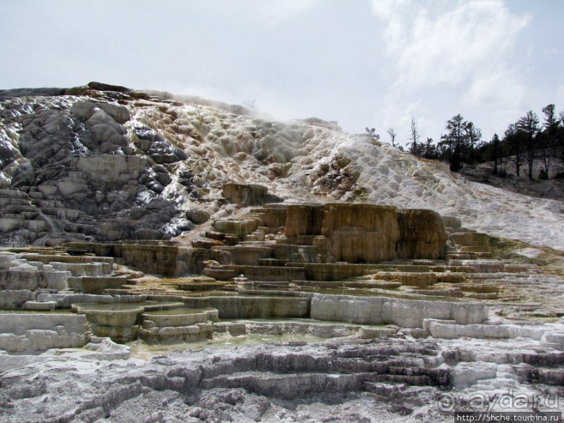 Мамонтовый источники - нижняя площадка. "Палец дьявола"