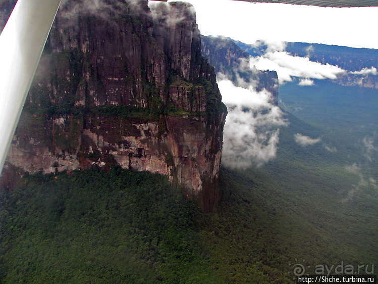 Осмотр водопада Анхель и гор нац. парка Канайма с самолета