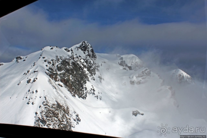 Ледник Франца-Иосифа, облет и высадка на вертолете