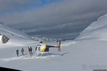 Ледник Франца-Иосифа, облет и высадка на вертолете