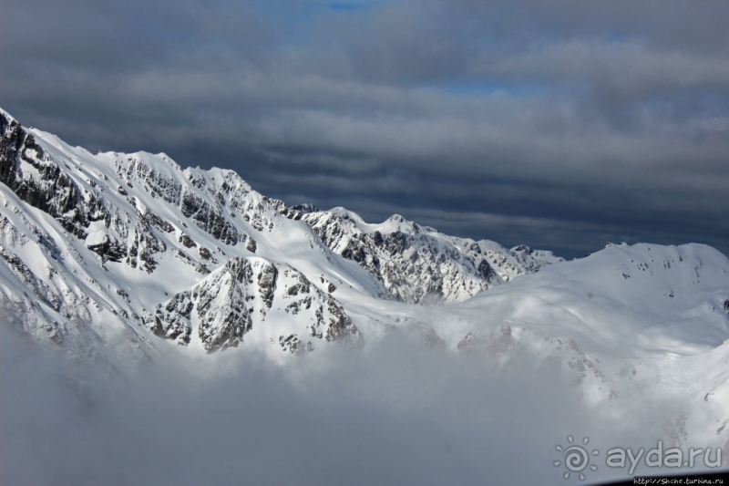 Ледник Франца-Иосифа, облет и высадка на вертолете