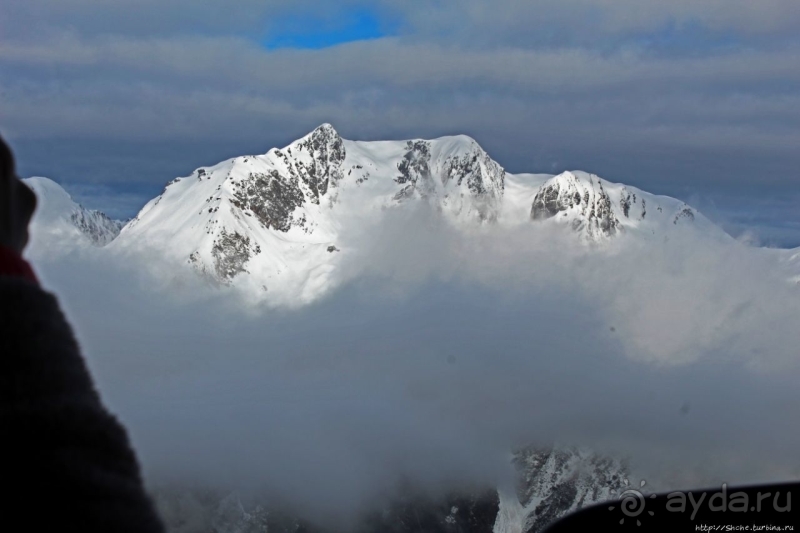 Ледник Франца-Иосифа, облет и высадка на вертолете