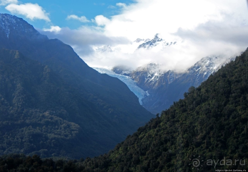 Ледник Франца-Иосифа, облет и высадка на вертолете