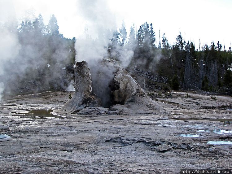 Гейзер "Старый служака" (Old faithful) и чудеса вокруг