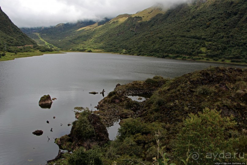 Лагуна Папальякта — живописное озеро в горах Эквадора