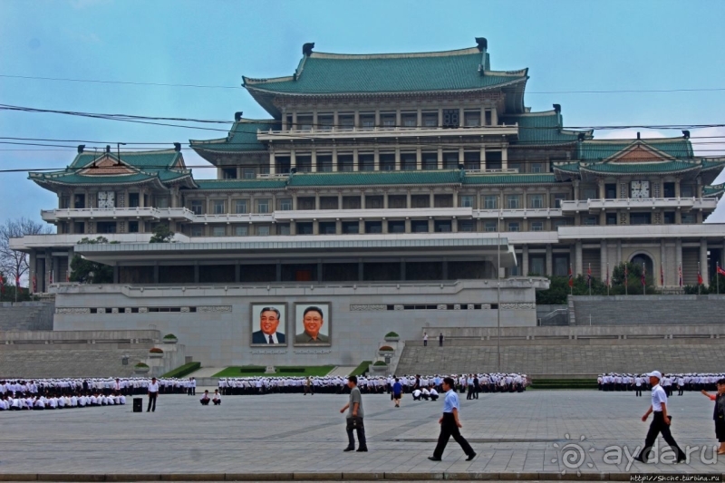 Площадь имени Ким Ир Сена и репетиция парада 9 сентября