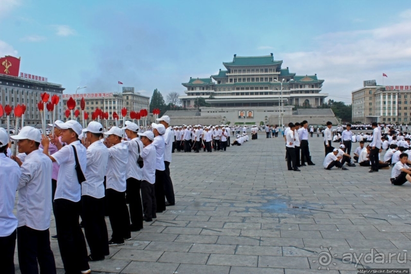 Площадь имени Ким Ир Сена и репетиция парада 9 сентября