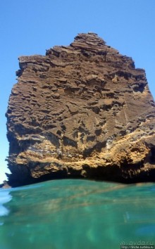 Альбом отзыва "Сноклинг вокруг Pinnacle Rock (ноготь Бартоломе): акула и др"