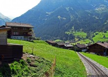 Зеленые Бернские Альпы. На поезде летом