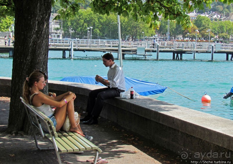 Жара на Цюрихском озере
