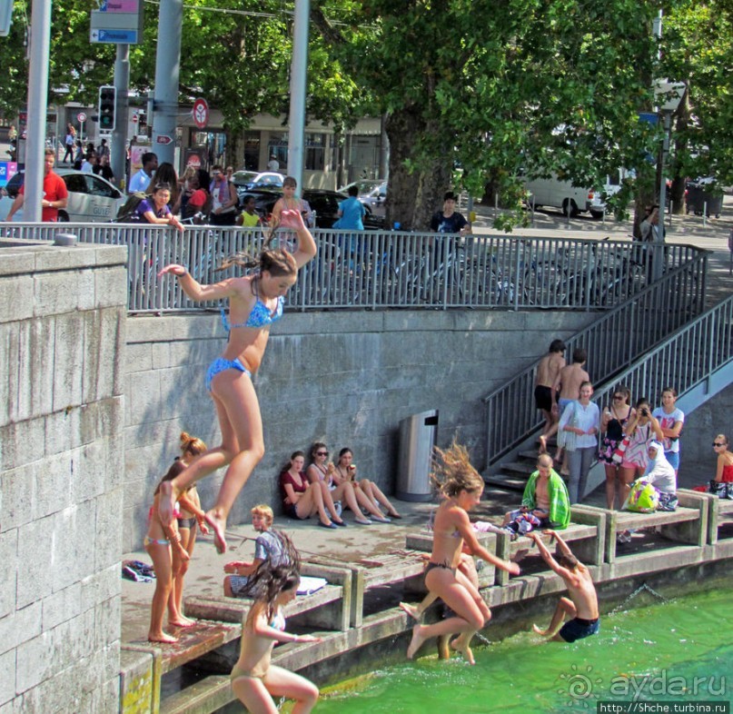 Жара на Цюрихском озере