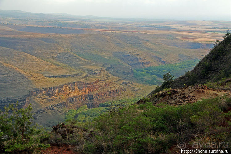 Кислотно-красный склон каньона Ваймеа