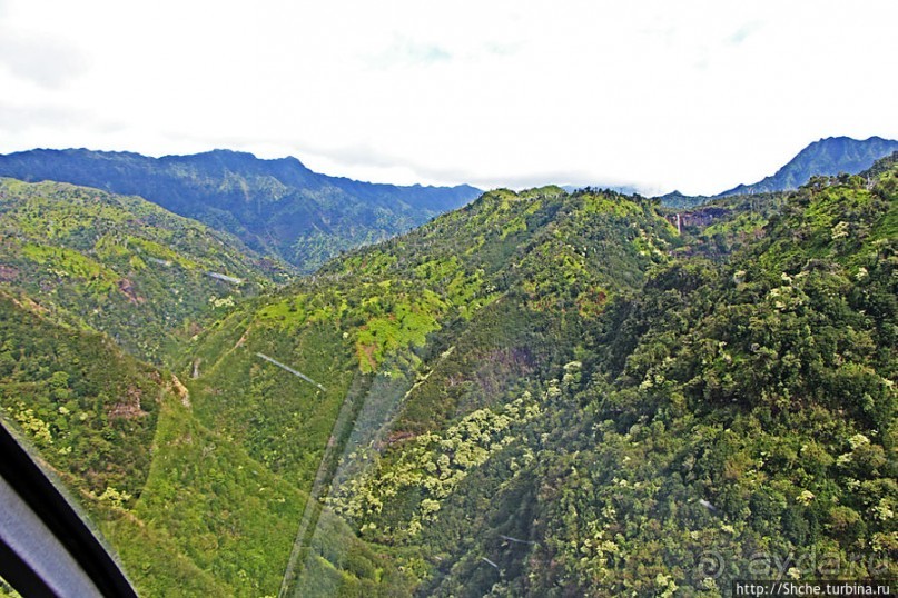 Над Кауаи на вертолете. Этап 1. Над "Парком Юрского периода"