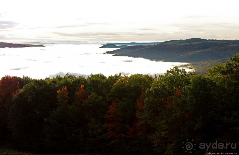 Долину затопили облака