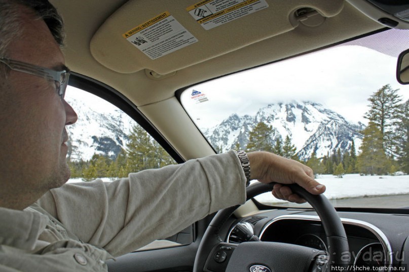 Teton Park Road - виды в лобовое стекло