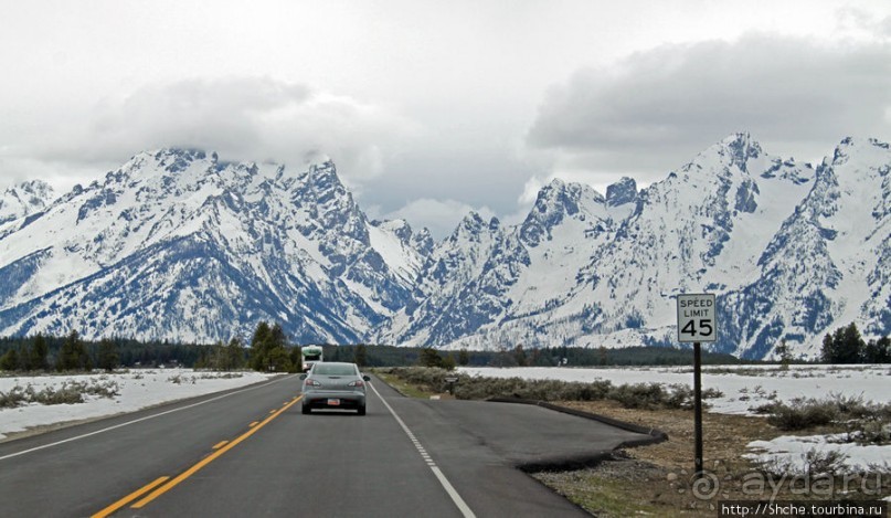 Teton Park Road - виды в лобовое стекло