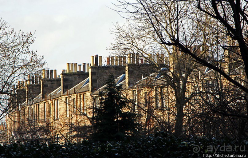 Частоколы каминных труб на крышах Эдинбурга