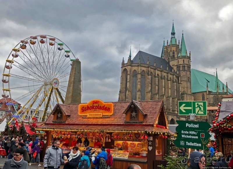 Рождественские метаморфозы. Эрфурт и ярмарка, как на ладони