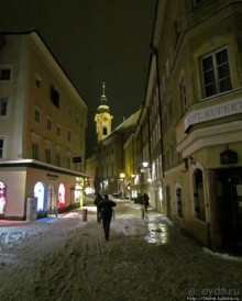 Ночная прогулка по Зальцбургу. Правый берег реки
