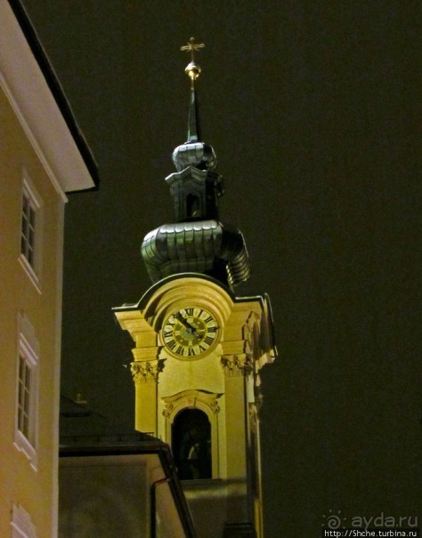 Ночная прогулка по Зальцбургу. Правый берег реки