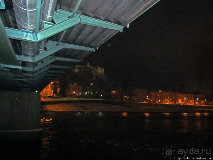 Ночная прогулка по Зальцбургу. Правый берег реки