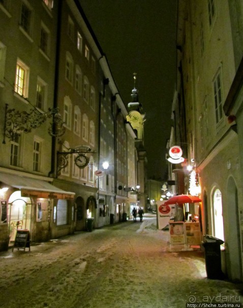 Ночная прогулка по Зальцбургу. Правый берег реки