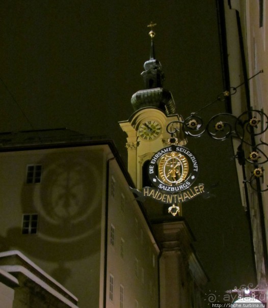 Ночная прогулка по Зальцбургу. Правый берег реки