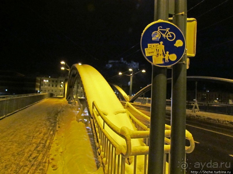 Ночная прогулка по Зальцбургу. Правый берег реки