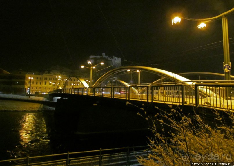 Ночная прогулка по Зальцбургу. Правый берег реки
