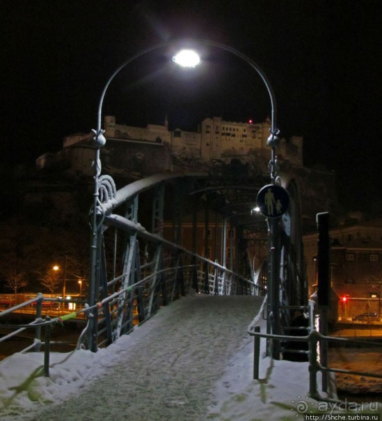 Ночная прогулка по Зальцбургу. Правый берег реки