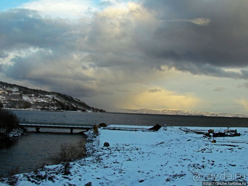 Припорошило наш знакомый фьерд Strindfjorden