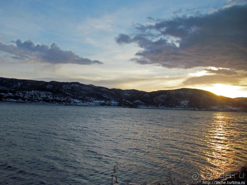 Припорошило наш знакомый фьерд Strindfjorden