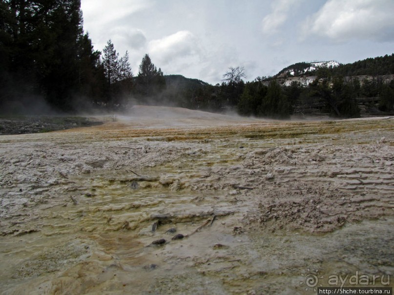 Мамонтовы горячие источники (Mаmmoth). Верхние террасы