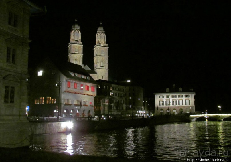 Прогулка по ночному Цюриху. Привязка к местности