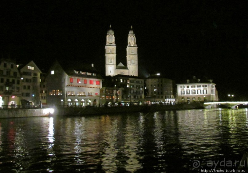 Прогулка по ночному Цюриху. Привязка к местности