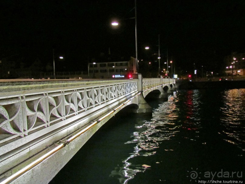 Прогулка по ночному Цюриху. Привязка к местности