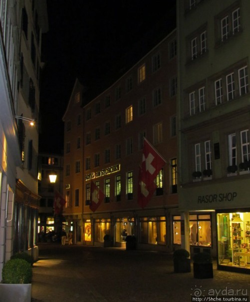 Прогулка по ночному Цюриху. Привязка к местности